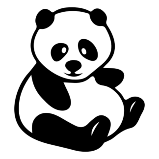 Fat Panda Decal (Black)